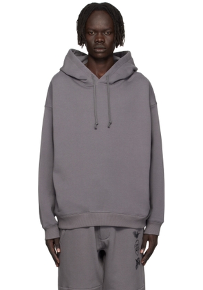 Y-3 Gray Graphic Hoodie