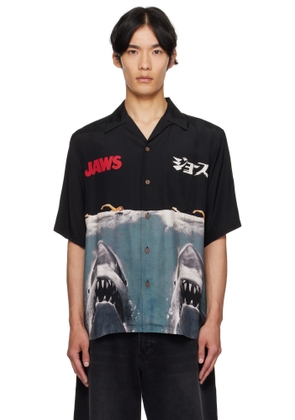 WACKO MARIA Black 'Jaws' S/S Shirt
