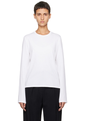 The Row White Sherman Long Sleeve T-Shirt