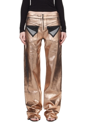 Ottolinger Brown Paint Loose-Fit Jeans