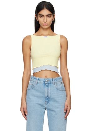 GCDS Yellow Layered Tank Top