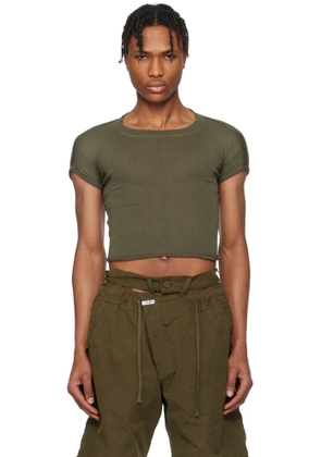 Ottolinger Green Deconstructed Linen T-Shirt