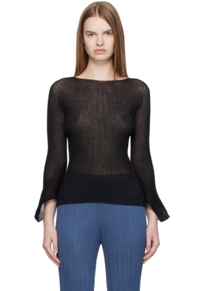 ISSEY MIYAKE Black Spikelet Knit Sweater