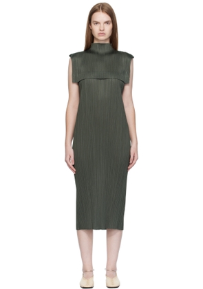 PLEATS PLEASE ISSEY MIYAKE Gray Monthly Colors June Maxi Dress