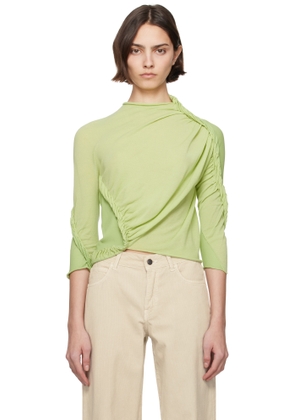 ISSEY MIYAKE Green Beanstalk Turtleneck