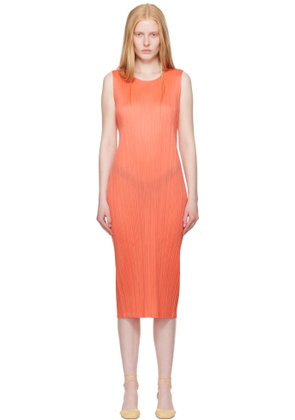 PLEATS PLEASE ISSEY MIYAKE Orange Monthly Colors May Maxi Dress