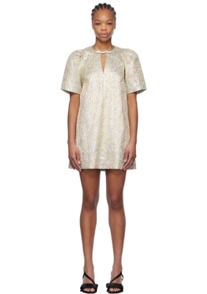GANNI Gold & Silver Metallic A-Line Minidress