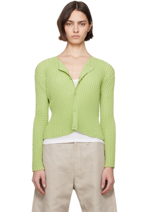 ISSEY MIYAKE Green April Spongy-56 Cardigan