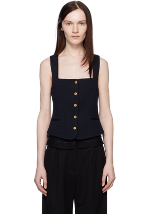 rag & bone Navy Mariana Textured Vest
