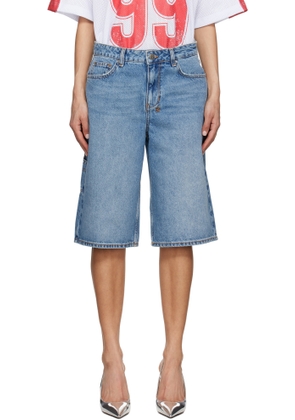 Ksubi Blue Low Rider Swept Denim Shorts