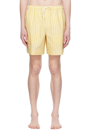 Maison Kitsuné Yellow Casual Board Shorts