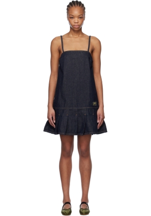 GANNI Navy Denim Strap Minidress