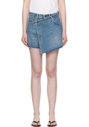 rag & bone Blue Belinda Denim Mini Skort