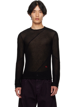 Eckhaus Latta Black Spiral Long Sleeve T-shirt