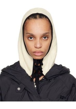 GANNI Beige Cashmere Mix Balaclava