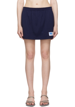 Alexander Wang Navy Deconstructed Athletic Mesh Skort