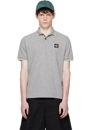 Stone Island Gray 2200007 Organic Cotton Polo