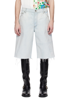 COÛT DE LA LIBERTÉ Blue Zander Crispy Baggy Denim Shorts