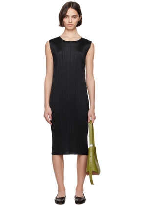 PLEATS PLEASE ISSEY MIYAKE Black Monthly Colors April Midi Dress