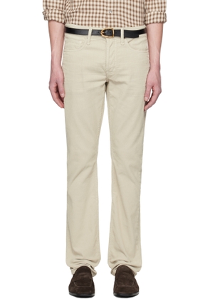 TOM FORD Beige Micro Cord Slim Fit Jeans