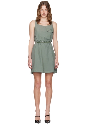 Juun.J Khaki Belted Minidress