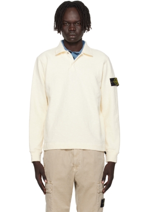 Stone Island Off-White 6100054 Vanisé Brushed Heavy Cotton Jersey Polo