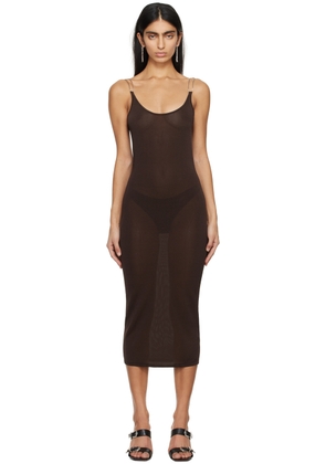 Dion Lee Brown Double Wire Midi Dress
