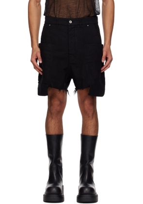 Rick Owens DRKSHDW Black Concordians Stefan Cargo Shorts