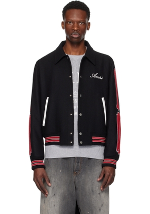 AMIRI Black & Red Bones Bomber Jacket