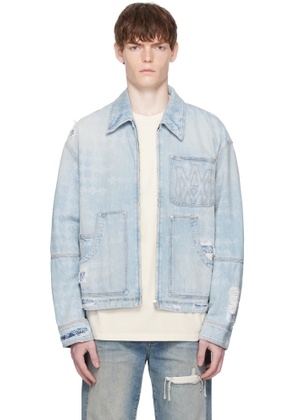 AMIRI Blue Repair Work Denim Jacket