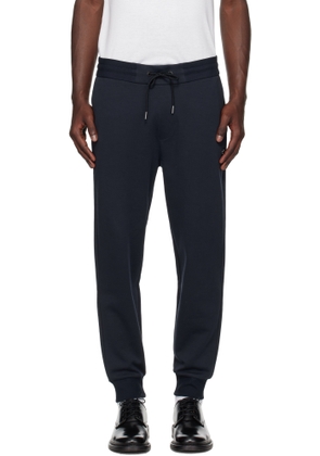 BOSS Navy Drawstring Jersey Cotton Sweatpants