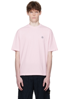 Stone Island Pink 2100025 Combed Organic Cotton Jersey T-shirt