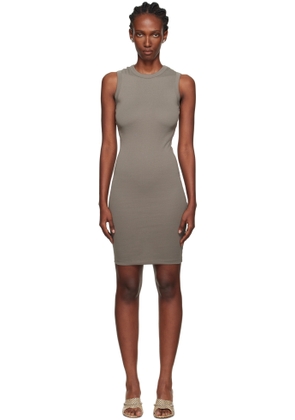 FLORE FLORE Taupe Esmé Midi Dress