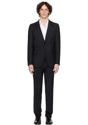 BOSS Black Slim-Fit Micro-Pattern Virgin Wool Suit