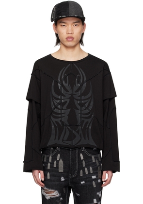 Who Decides War Black Winged Long Sleeve T-Shirt