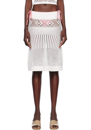 Frankies Bikinis White Orchard Crochet Midi Skirt