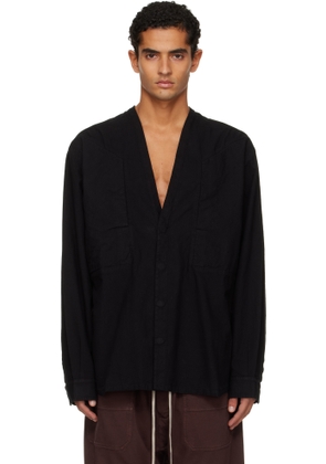Rick Owens DRKSHDW Black Concordians Larry Jumbo Fogpocket Shirt