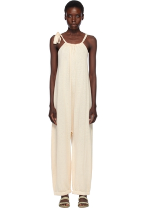 Lauren Manoogian Beige Gather Jumpsuit