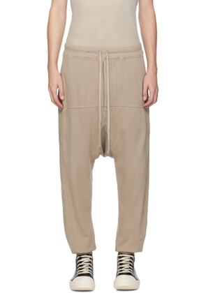 Rick Owens DRKSHDW Taupe Concordians Drawstring Sweatpants