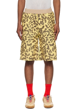 Stanley Raffington Yellow & Green Ribbed Shorts