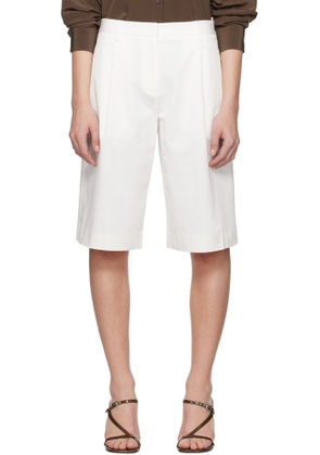 Matteau White Long Chino Shorts