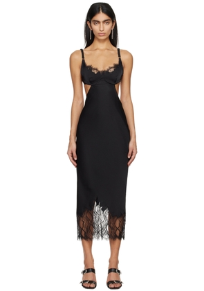 Dion Lee Black Sweetheart Neck Midi Dress