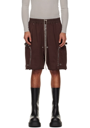 Rick Owens DRKSHDW Burgundy Concordians Bauhaus Shorts