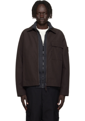 Stone Island Brown 1200018 Weatherproof Cotton Canvas Overshirt