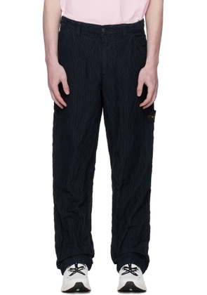 Stone Island Navy 3100026 Wrinkled Corduroy 500-TC Trousers
