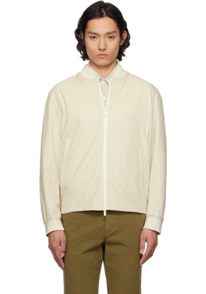 BOSS Beige Slim-Fit Bomber Jacket