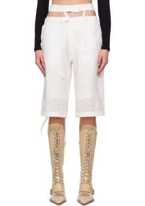 Ottolinger White Baggy Cargo Shorts