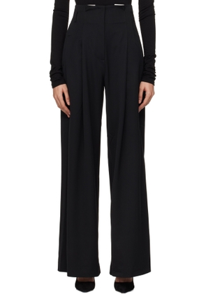 St. Agni Black Paperbag Waist Trousers