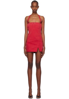 Dion Lee Red Apron Minidress