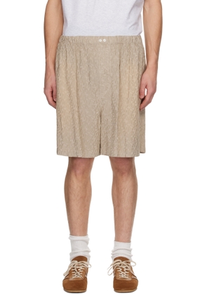 Acne Studios Beige Jacquard Shorts